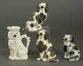 Four Staffordshire Dogform Articles
