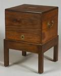 American Brassmounted Mahogany Medicine Chest on later Stand