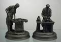 Two Wedgwood Black Basalt Skills of the Nation Series Figures
