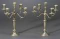 Pair of Sterling Fivelight Convertible Candelabra