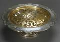 Tiffany  Co Sterling Center Bowl with Gilt Brass Frog Insert