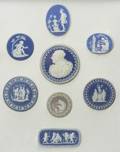 Framed Group of Eight Wedgwood Jasper Medallions