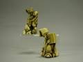 Two Japanese Carved Ivory Nodder Netsuke