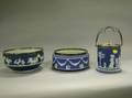 Six Wedgwood Dark Blue Jasperware Items
