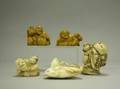 Five Japanese Carved Ivory Netsuke