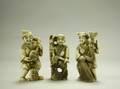 Three Japanese Carved Ivory Standing Figure Netsuke