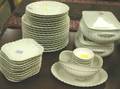 113Piece White Porcelain Dinner Service