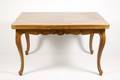 French Walnut Parquetry Draw Leaf Table