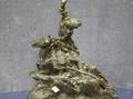 Patinated Metal Figural Group Depicting Cossacks on Horseback