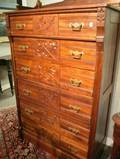Renaissance Revival Walnut Tall Chest