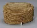 Native American Inuit Coiled Basket and a Karok Twined Hopper