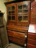 Empire Glazed Mahogany Veneer Secretary