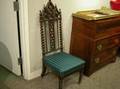 Gothic Revival Upholstered Walnut Hall Chair