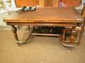 Renaissance Revival Walnut Extension Dining Table with Lion Masques