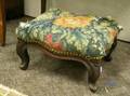Victorian Rococo Revival TapestryUpholstered Rosewood Footstool