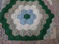 Pieced Cotton Grandmothers Garden Pattern Quilt