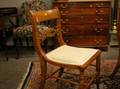Set of Six Classical Tiger Maple Side Chairs