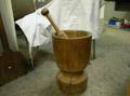 Large Wooden Farm Mortar and Pestle
