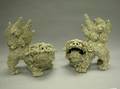 Pair of Glazed Ceramic Foo Dogs