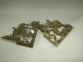 Pair of Gilt Cast Iron Shelf Brackets a Childs Painted Park Bench