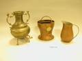Eight Copper and Brass Trays Pots Urns and Pitchers