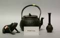 Asian Bronze and Metal Snail Frog Dragon Vase and Two Teapots