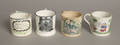 Four ironstone childs cups