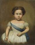 Oil Portrait of a Young Child in White