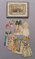 Handcolored Paper Doll in an Embossed Box