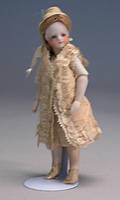 French Barefoot All Bisque Doll with Jointed Elbows