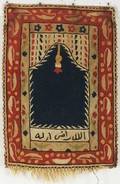 Anatolian Miniature Silk Embroidered Prayer Rug