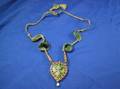 Indian Gemset and Enamel Pendant Necklace
