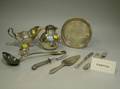 Group of Assorted Silver Plated and Sterling Flatware and Table Items