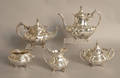 Reed  Barton five piece sterling silver tea service in the Hampton Court pattern