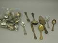 Lot of Miscellaneous Sterling Coin and Silver Plated Flatware and Items
