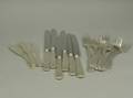 Twentythree Piece Towle Sterling Silver Colonial Fiddle Flatware Set