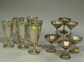 Set of Six Reed  Barton Sterling Silver Water Goblets and a Set of Six Wallace Sterling Silver Champagnes