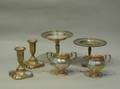 Seven Sterling Silver Compotes Candleholders Creamer and Sugar