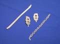 Pair of Contemporary Craft Sterling and Amthyst Earrings and Two Sterling Bracelets