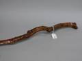 Civil War Commemorative Silver Mounted Folk Carved Wood Walking Stick