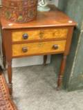 Federal Cherry and Birdseye Maple TwoDrawer Work Table
