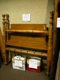 Country Classical Vasetop Turned Post Tiger Maple Bed