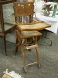 Late Victorian Pressed Oak Convertible Childs High Chair