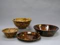 Three Bennington Glazed Pottery Bowls and a Pie Plate