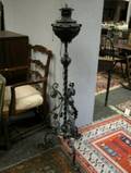Bradley  Hubbard Wrought Iron Piano Lamp