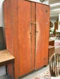 Red Painted TwoDoor Cupboard