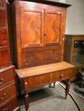 Classical Mahogany and Walnut Bookcase on Stand