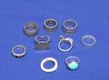 Silver Figural Dog Ring and Seven Other Silver Rings