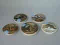 Five Prattware Pot Lids