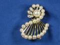 Platinum Pearl and Diamond Pin
